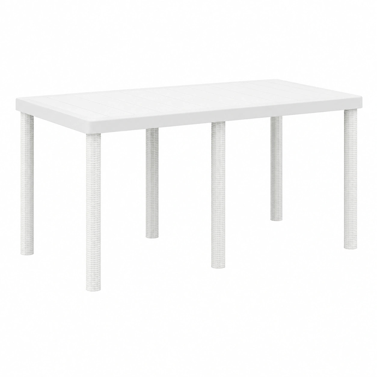 Gartentisch – 200 × 100 × 73 cm, moderner Stil, rechteckige Form, aus Rattan, für Garten und Terrasse