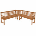 Bank – 6-Sitzer, 210 cm, mit Armlehnen, mit Rückenlehne, aus Teakholz, für Garten, Terrasse und Wintergarten