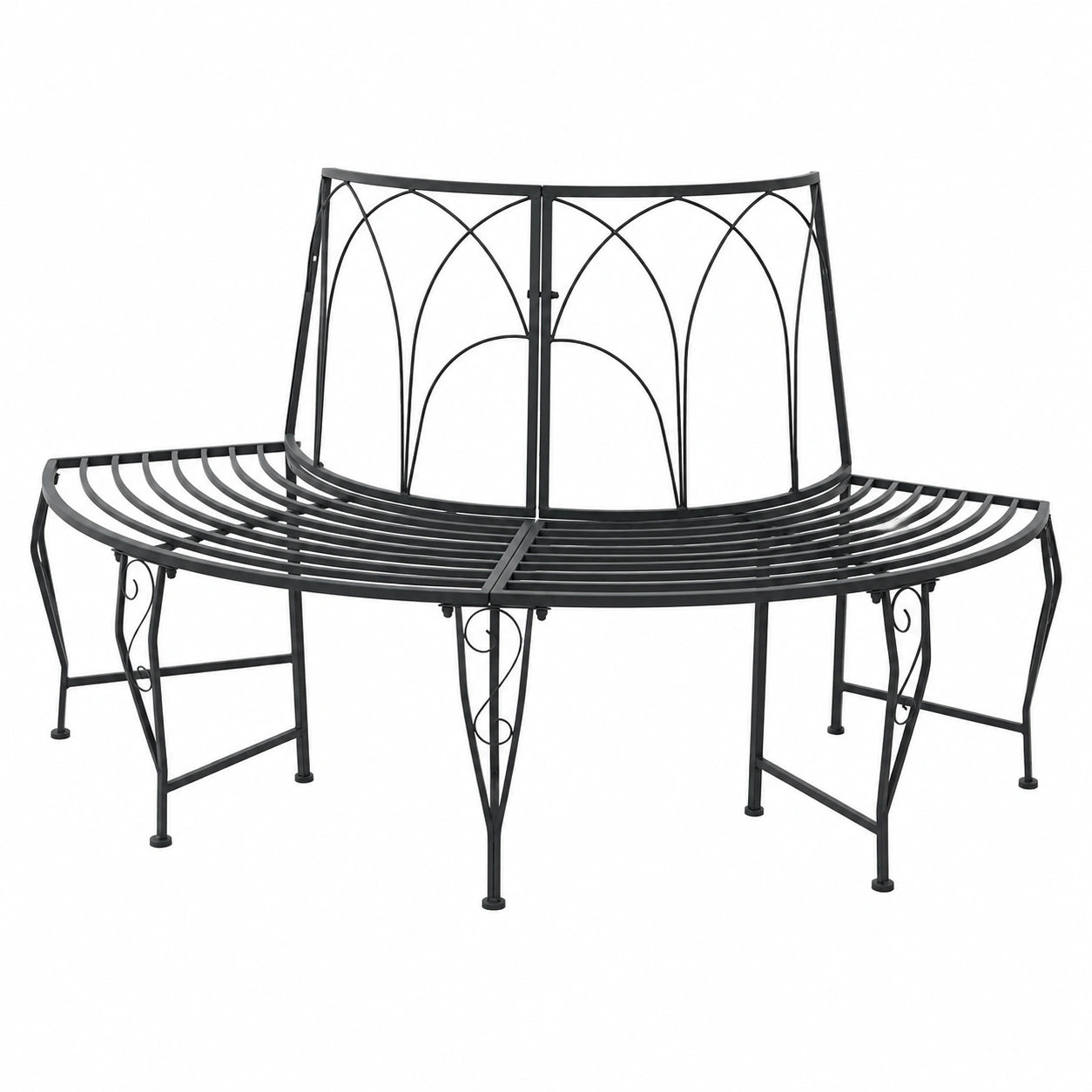 Bank – 160 × 80 × 89 cm, aus Stahl, Grau und Silber
