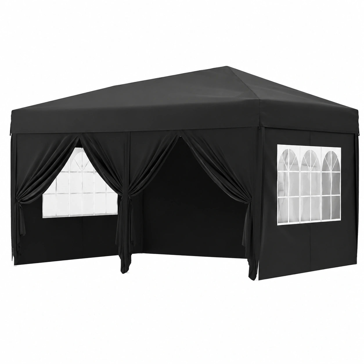 Pavillon – wasserdicht, Schwarz, für Garten