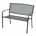 Gartenbank – 108 cm, aus Stahl, Anthrazit, für Garten und Balkon