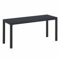 Gartenbank – 110 cm, aus Stahl, Schwarz, für Garten und Terrasse