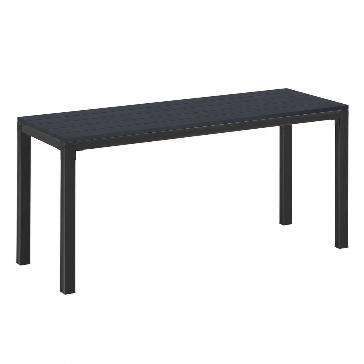 Gartenbank – 110 cm, aus Stahl, Schwarz, für Garten und Terrasse