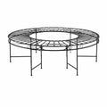 Bank – Ø 160 cm, runde Form, aus Stahl, Schwarz, für Wintergarten