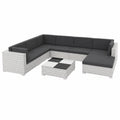 Garten-Lounge-Set – 8-teilig, aus Rattan, für Garten und Terrasse