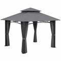Pavillon – wasserdicht, UV-beständig, Grau, für Garten