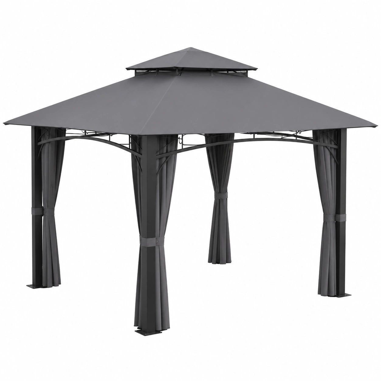 Pavillon – wasserdicht, UV-beständig, Grau, für Garten