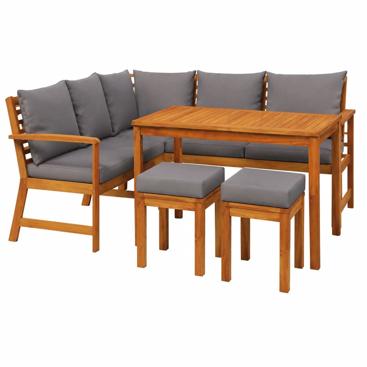 Sitzgruppe – aus Holz, für Garten, Terrasse und Balkon