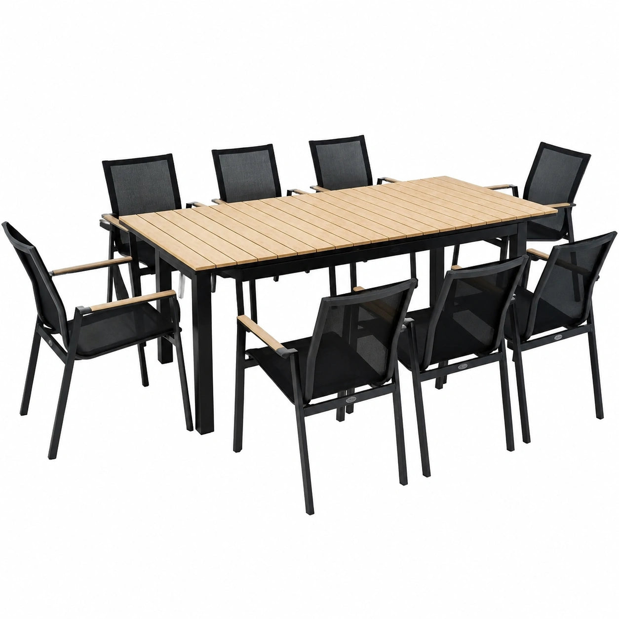 Gartenmöbel – für 6–8 Personen, ausziehbar, aus Aluminium