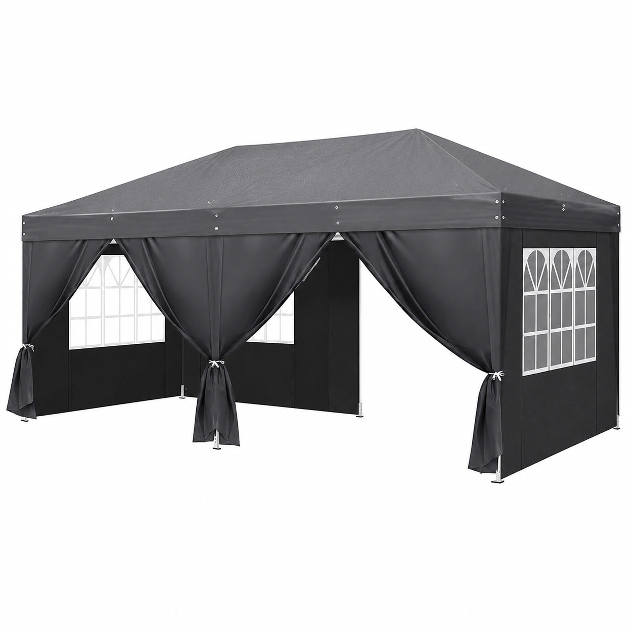 Pavillon – höhenverstellbar, wasserdicht, UV-beständig, Grau, für Garten