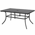 Gartentisch – für 6 Personen, 90 cm, Schwarz